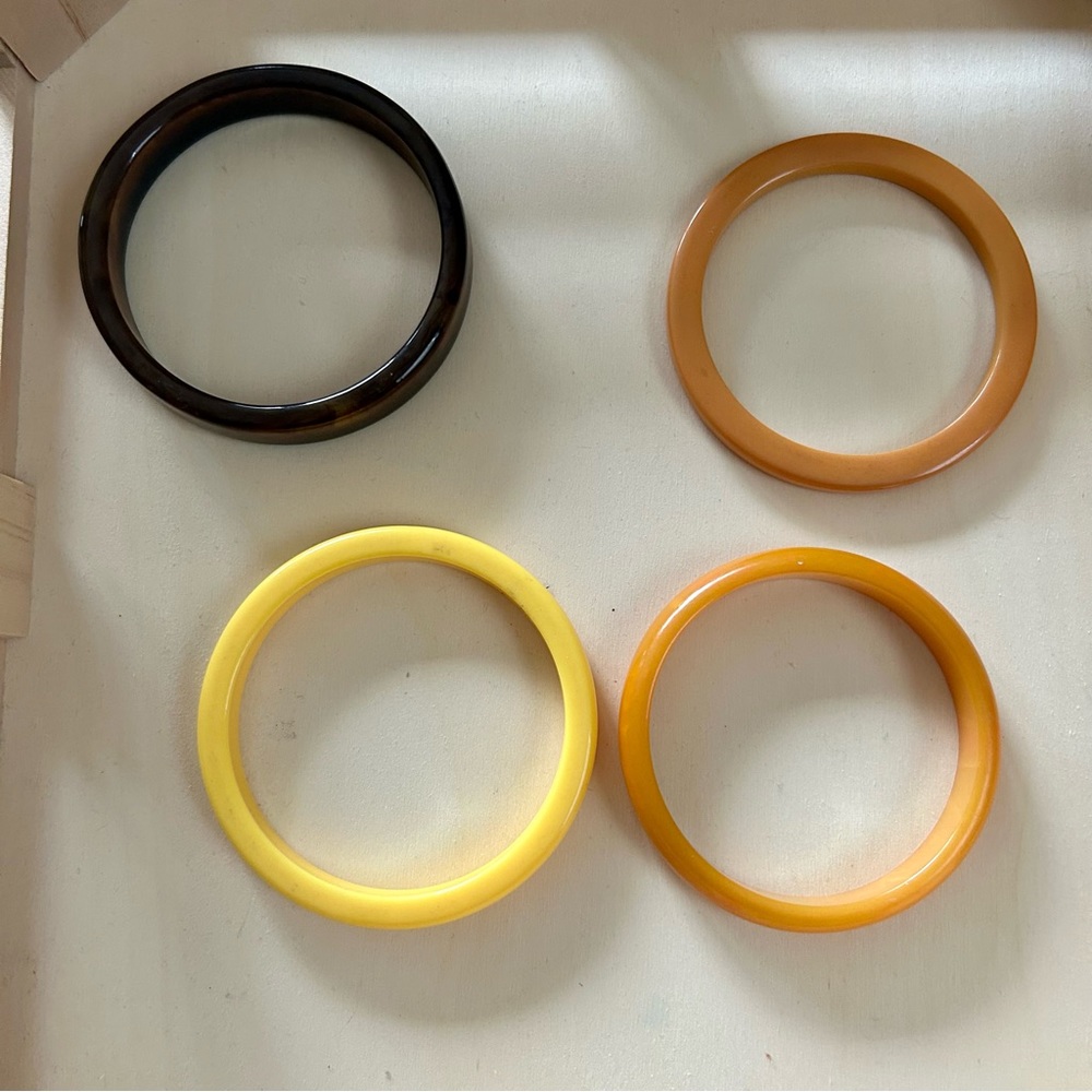 Vintage 50s bangles butterscotch tortoise - Picture 11 of 12